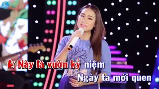 KARAOKE Dấu Chân Kỉ Niệm  Song Ca Cùng Giáng Tiên [upl. by The649]