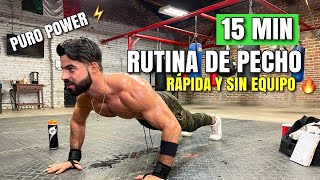 Rutina de Pecho en Casa RÁPIDA 15 Minutos Pectorales EN CASA Sin Equipo [upl. by Nessej307]