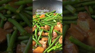 Adobong Baboy with Sitaw adobongbaboy adobongsitawrecipe adobongsitaw food foodlover fyp [upl. by Ecinnahs]