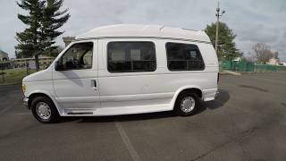 4K Review 1996 Ford E150 Hightop Conversion Van RV Virtual TestDrive and Walk around [upl. by Nedyrb792]