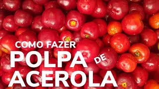 POLPA DE ACEROLA SAIBA COMO FAZER SUCO DA FRUTA ACEROLA [upl. by Sarson]