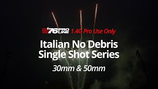 DEMO 30mm amp 50mm No Debris Single Shots PRO USE – Made in Italy by Giuliani Fireworks – 76 Pro Line [upl. by Barimah]