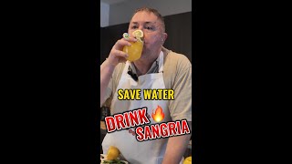 Save Water Drink Sangria Easy Traditional White Sangria [upl. by Irved]