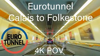 4K Drive Through The Eurotunnel  Calais to Folkestone Car Train  Le Shuttle Car Train to Europe [upl. by Uke]