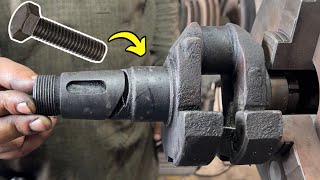 Can You Fix Broken Crankshaft Without Welding  Try New Repair Method  Rebuild Broken Crankshaft [upl. by Nahtanaj]