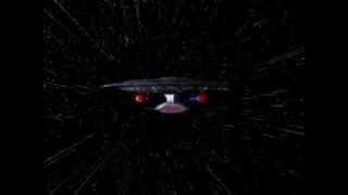 USS Enterprise 1701D  warp speed [upl. by Anifad]