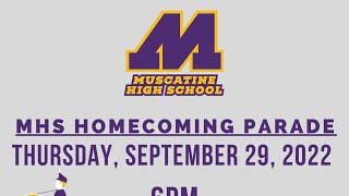 Muscatine HS Homecoming Parade 2022 [upl. by Yenot]