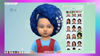 All Sims 4 Toddler Hairs and Eyebrows in Unnatural Colors [upl. by Notkcorb517]