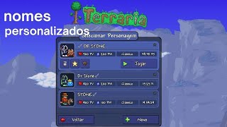 como personalizar nome dos personagens no TERRARIA [upl. by Pernell]