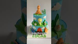 So Cute Dinosaur Cake dinocake shorts dinosaurcake [upl. by Nymzaj]