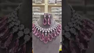 ad necklace set pinkjewelry adnecklace beautiful stonejewellery trending [upl. by Lissie]