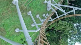 Pantheon Busch gardens Williamsburg 4K front row pov [upl. by Napra]