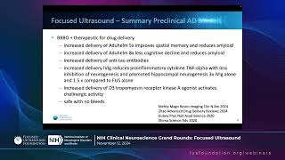 NIH Clinical Neuroscience Grand Rounds Using Focused Ultrasound for Opening the BloodBrain Barrier [upl. by Eerot]