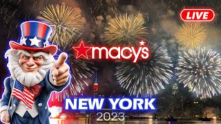 🇺🇸 July 4 FIREWORKS  NEW YORK CITY ⭐️ LIVE ⭐️ Macys fireworks New Drone Intro [upl. by Acinoed]