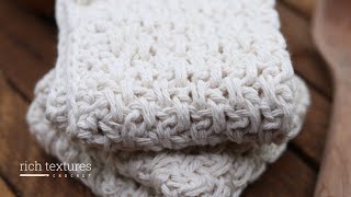 Rustic Farmhouse Washcloth Crochet Pattern [upl. by Queena]