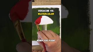 Gouache vs watercolor shorts [upl. by Clarita]