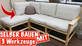 Sitzecke selber bauen für den Garten mit NUR 3 Werkzeugen  Das kann JEDER  MrHandwerk [upl. by Enois]