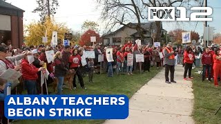 Albany teachers to begin strike Tuesday classes canceled [upl. by Eckel]