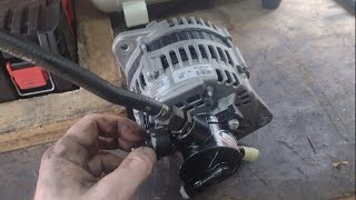 Vauxhall Opel Astra Van 17 Cdti Alternator With Oil Vacuum Pump Replacement [upl. by Leakcim]