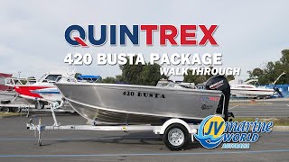 Quintrex 420 Busta  Available at JV Marine World [upl. by Ecylahs979]