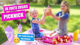 DIY PICKNICKEN met DE ZOETE ZUSJES Met Super Lekkere Zoete Zusjes Milkshake [upl. by Seema428]