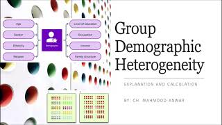 How to Calculate Group Demographic Diversity Blaus index of heterogeneity [upl. by Annaxor47]