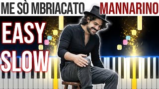 Me Sò Mbriacato  Mannarino  EASY SLOW Piano Tutorial 🎹  video 4K🤙 [upl. by Kcirtapnhoj]