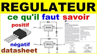 Régulateur de tension électronique alimentation datasheet  electronic voltage regulator 78XX [upl. by Aerdnad118]