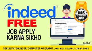 How to Apply for a Job on Indeed  Indeedcom pe job kaise apply kare Indeedcom ko kaise use kare [upl. by Anekam839]