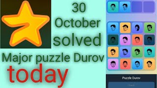 30 October Major puzzle Durov solved todayMajor daily combo Card 30 October Major puzzle Durov [upl. by Lamp]