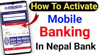 how to activate mobile banking in nepal bank limited  nepal bank activate mobile banking [upl. by Dinesh]