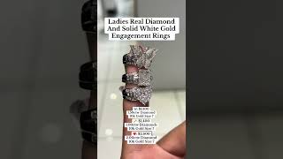 Ladies Natural Diamond amp Solid 14K Gold Engagement Rings rings diamondring goldrings [upl. by Appel735]