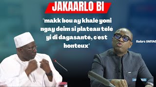 Badara GADIAGA quotmakk bou ay khalé yoni ngay deim si plateau télé yi di dagasanté cest honteuxquot [upl. by Eelitan]