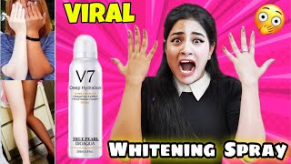 I Tried Viral KOREAN Instant Skin Whitening Spray 😱 It Worked Chinese Bioaqua V7 Spray [upl. by Johnstone805]