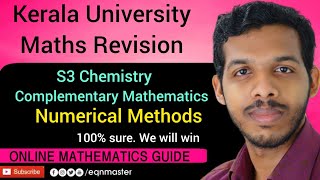 Kerala University S3 Chemistry Complementary mathematics Numerical Methods [upl. by Grove]