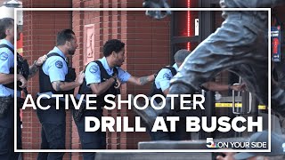 All hands on deck at Busch Stadium for active shooter drill [upl. by Llennahs818]