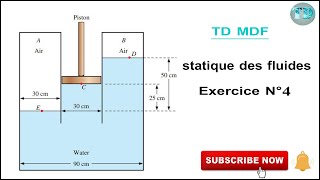 mécanique des fluides Exercice MDF N°4 statique des fluides  mesure la Pression manométrique [upl. by Ignacius845]