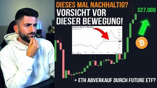 BITCOIN Bewegung durch SPOT Käufe Ethereum Abverkauf durch Future ETF Crypto News [upl. by Warram]