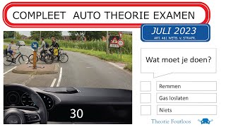 Compleet auto theorie examen juli 2023  gevaarherkenning  kennis  inzicht  voorrang [upl. by Kirkwood]