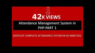 Attendance Management System in PHPPART 1 [upl. by Elolcin]