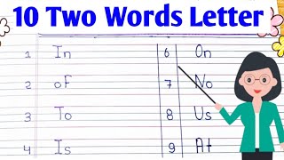 10 Two Words LetterTwo letter words in English2 letter wordstwo letters words twowordskidsvideo [upl. by Nosniv395]