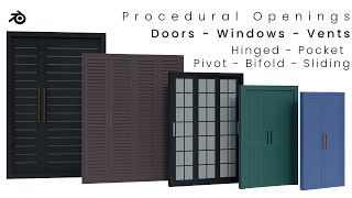 Blender Geometry Nodes  Custom Profile and Arched Opening  Procedural Openings V 130 [upl. by Annaitsirhc]