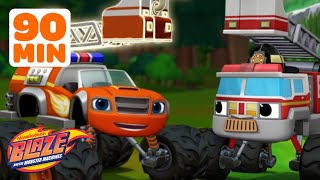 Blaze Fire Engine Monster Machine 🚒  90 Minute Compilation  Blaze and the Monster Machines [upl. by Fredelia]