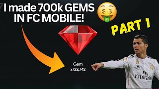 THIS IS EASIEST WAY TO GET THOUSANDS OF GEMS IN FC MOBILE GEM TRICK PART 1 [upl. by Ahsilat]