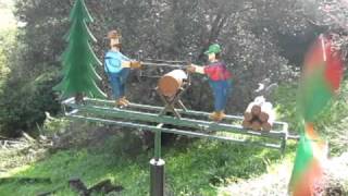 Sawmen Oversized Whirligig by Blue Handworks [upl. by Katzman]