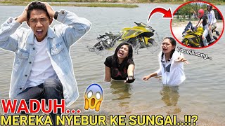 BIAN DAN WULAN J4TUH KE SUNGAI BAWA MOTOR GEDE😱MOTORNYA BARUNYA HANCUR  Mikael TubeHD [upl. by Ambrosane]