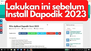 CARA INSTAL DAPODIK VERSI 2023 DENGAN BENAR [upl. by Dlorad]