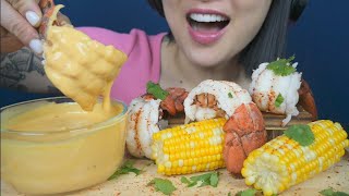 LOBSTER TAIL  CHEESE SAUCE ASMR EATING SOUNDS NO TALKING  SASASMR [upl. by Constantina]