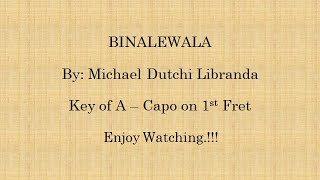 Binalewala By Michael Dutchi Libranda  Chords and Lyrics [upl. by Chemash]