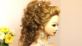 Curly wedding hairstyle for long hair tutorial [upl. by Tennies]